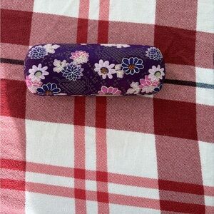 Floral Purple Eyeglass Case
